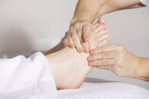 Image of therapist massaging a foot